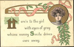 Headshot of a lady Women Postcard Postcard