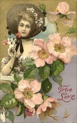 True Love - Flowers Women Postcard Postcard