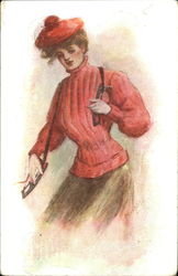 The Skating Girl Postcard