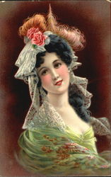 Rosy Cheeked Woman Women Postcard Postcard