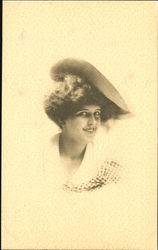 Woman with a hat Postcard