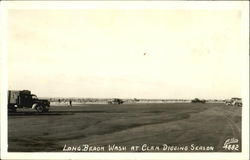 Clam Digging Season Long Beach, WA Postcard Postcard