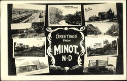 Greetings From Minot North Dakota Postcard Postcard