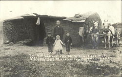 Sod House Collapsed Roof Nebraska Disasters Postcard Postcard