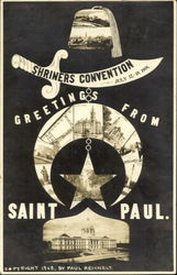 Shriners Convention Greetings From Saint Paul Postcard