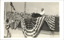 Franklin Roosevelt Speaking In The Cotton Bowl Postcard