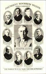 President Woodrow Wilson and Cabinet Postcard