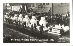 St. Paul Winter Sports Carnival 1940 Minnesota Postcard Postcard