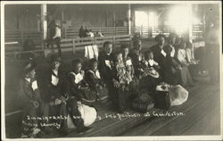 Immigrants Awarding Inspection At Galveston Texas Postcard Postcard