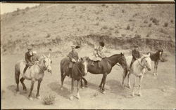 Children on Horses Postcard Postcard