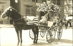 Patriotic Horse and Cart Postcard