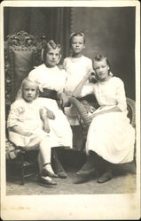 Portrait of four sisters Postcard