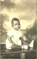 Portrait of Black Baby Children Postcard Postcard