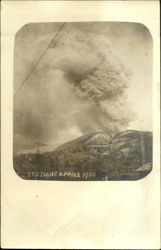 Volcano Eruption Cruzione Aprile 1906 Postcard