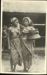 Nude Balinese Women in Native Attire Postcard