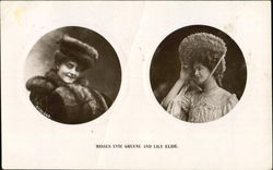 Misses Evie Greene And Lily Elsie Actresses Postcard Postcard