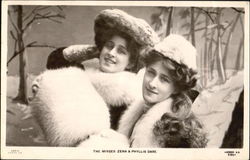 The Misses Zena & Phyllis Dare Actresses Postcard Postcard