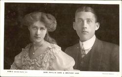 Miss Phyllis Dare & Brother Jack Postcard