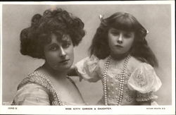 Miss Kitty Gordon & Daughter Actresses Postcard Postcard