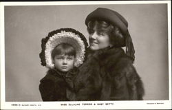 Miss Ellaline Terriss & Baby Betty Postcard