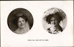 Misses Maie Ashe And Lily Elsie Actresses Postcard Postcard