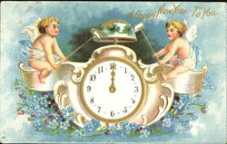 A Happy New Year To You Angels & Cherubs Postcard Postcard