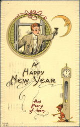 A Happy New Year And Many Of Them Postcard