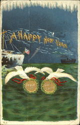 A Happy New Year New Year's Postcard Postcard