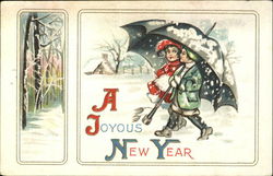 A Joyous New Year Postcard