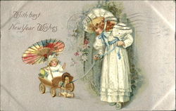 With Best New Year Wishes Postcard