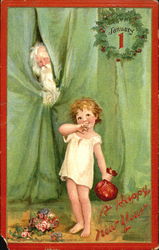 A Happy New Year Children Postcard Postcard