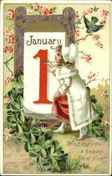 Wishing You A Happy New Year Postcard