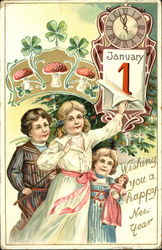 Wishing You A Happy New Year Postcard