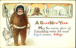 A Glad New Year Children Postcard Postcard