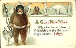 A Glad New Year Children Postcard Postcard