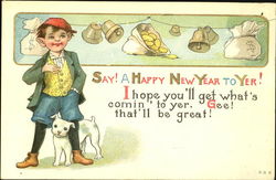 Say A Happy New Yar To Yer! Postcard