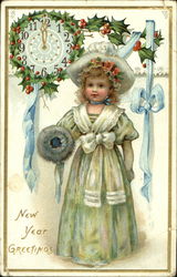 New Year Greetings Postcard