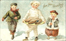 New Year Greeting Postcard