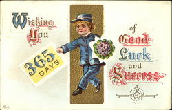 Wishing You 365 Days Of Good Luck And Success Postcard