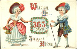 Wishing You 365 Days Joy And Bliss Postcard