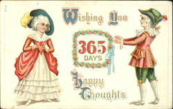 Wishing You 365 Days Happy Thoughts Postcard