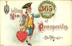 Wishing You 365 Days Of Prosperity With Happy New Year Wishes Postcard