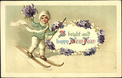 A Bright And Happy New Year Postcard