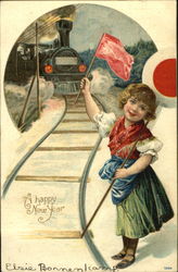 A Happy New Year Children Postcard Postcard