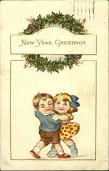 New Year Greetings Postcard