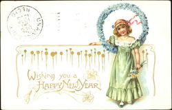 Wishing You A Happy New Year Children Postcard Postcard