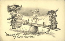 Wishing You A Happy New Year Postcard