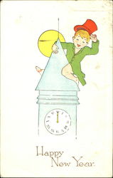 A Happy New Year Children Postcard Postcard