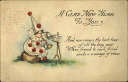 A Glad New Year To You Children Postcard Postcard