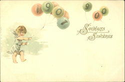 1901 Souhaits Sinceres Postcard